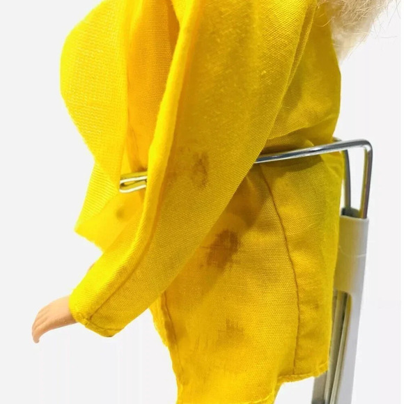 MATTEL BARBIE Doll Blonde Hair Blue Eyes 3 Piece Yellow Outfit 12"Tall - Picture 3 of 12